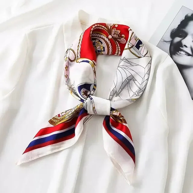 Luxury Silk Square Scarf for Women (70x70cm)