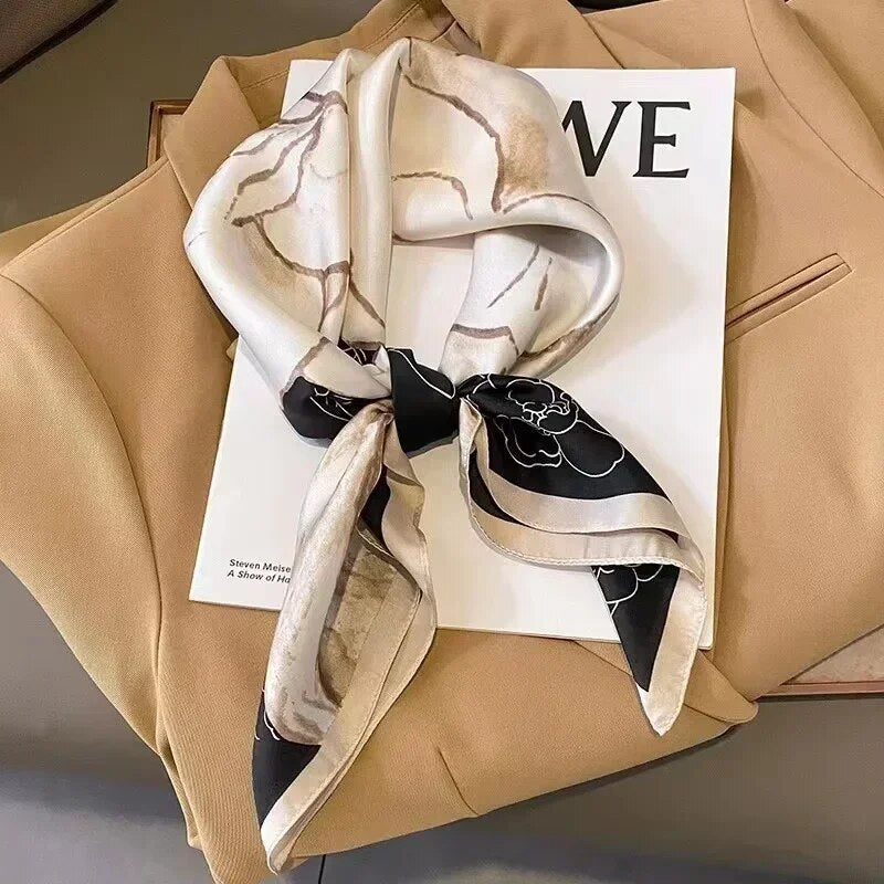 Luxury Silk Square Scarf for Women (70x70cm)