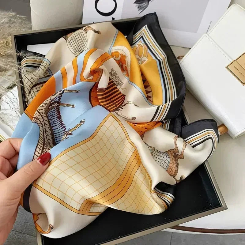 Luxury Silk Square Scarf for Women (70x70cm)