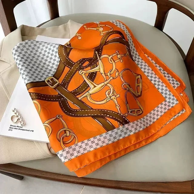 Luxury Silk Square Scarf for Women (70x70cm)